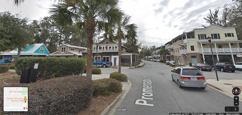 Street View on Promenade St. in Bluffton, South Carolina.