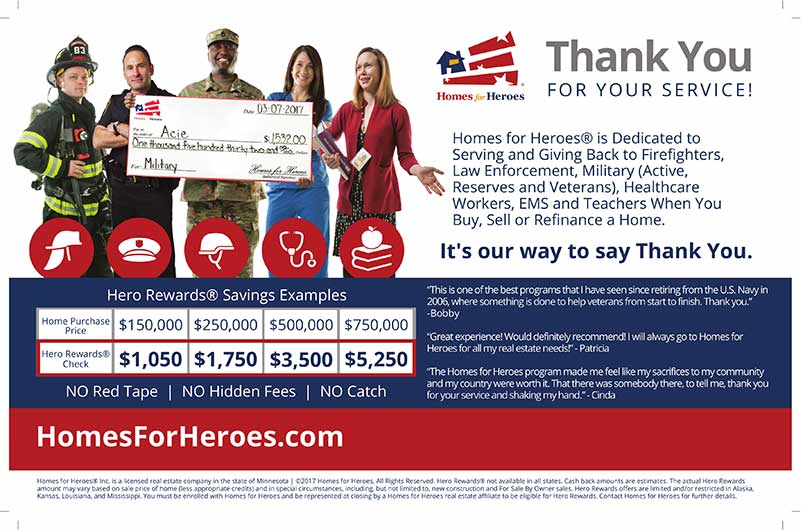 Savings chart for homes for heroes