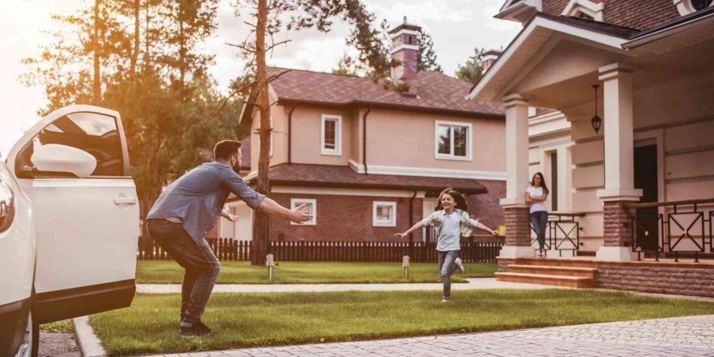 Happy family after securing an FHA Loan for a second home