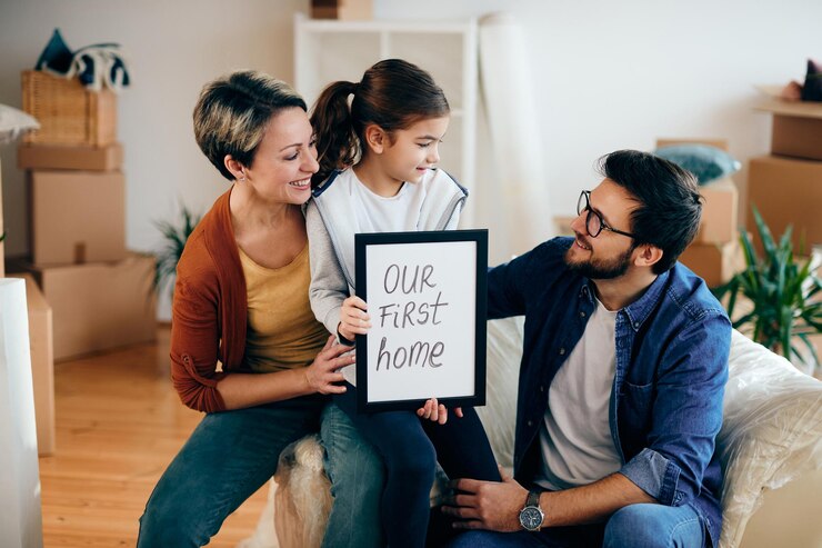 Family Buying Their First Home